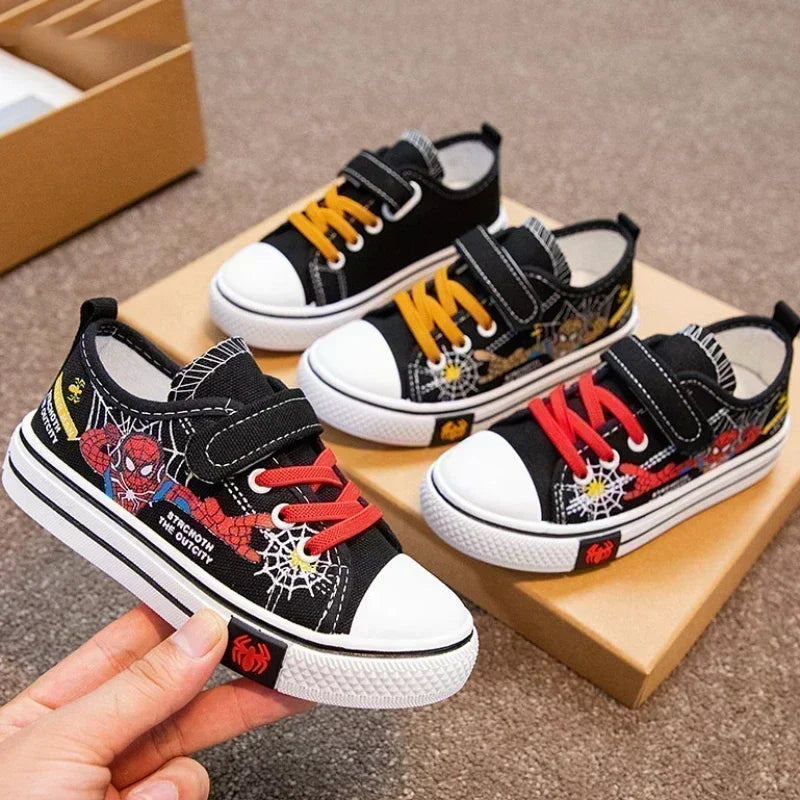Disney Spiderman Children Canvas Shoes Girls Running Sneakers Spring Fashion Teenager Kid
