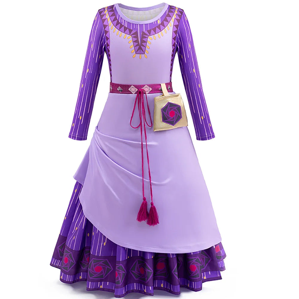 New Girls Carnival Wish Queen Amaya Cosplay Costume For Kids Birthday Party Princess Dress UP Children Role Play Fancy Outfits