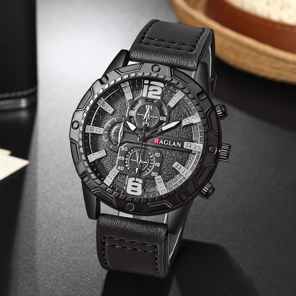 Toppmerkeklokke for menn Moteklokker Lærrem Klokke Herre Armbåndsur Gave Relogio Masculino Reloj Hombres