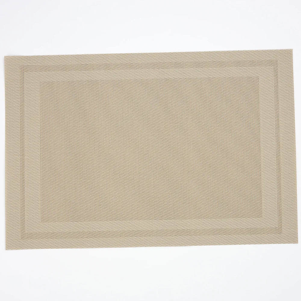 Juego de 4 manteles individuales, manteles individuales de vinilo tejido resistentes al calor, salvamanteles de PVC antideslizantes lavables, manteles individuales de plástico de primera calidad fáciles de limpiar.