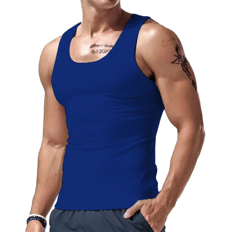 New Vest Fashionable Summer Trend Simple Hot Selling Comfortable Sports and Leisure Base Sleeveless Vest for Men