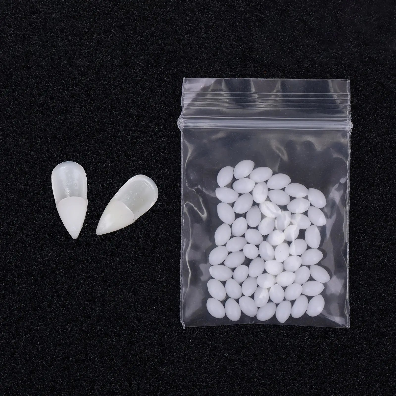 Suit Resin Vampire Teeth Fangs Halloween Decoration Props Diy Teeth Plus Glue Teeth Props Cosplay Friendly Vampire Party