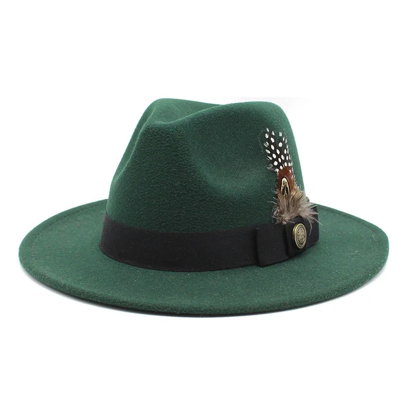 Sombrero Fedora Clásico de Plumas