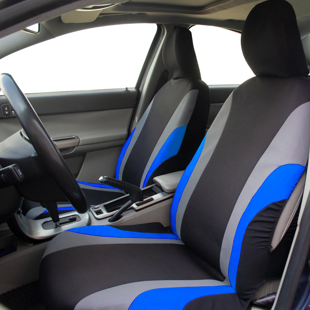 Sports Style Full Set Polyester Fabric Car Seat Covers Car Seat Protector Universal Fit Most Cars SUVs
