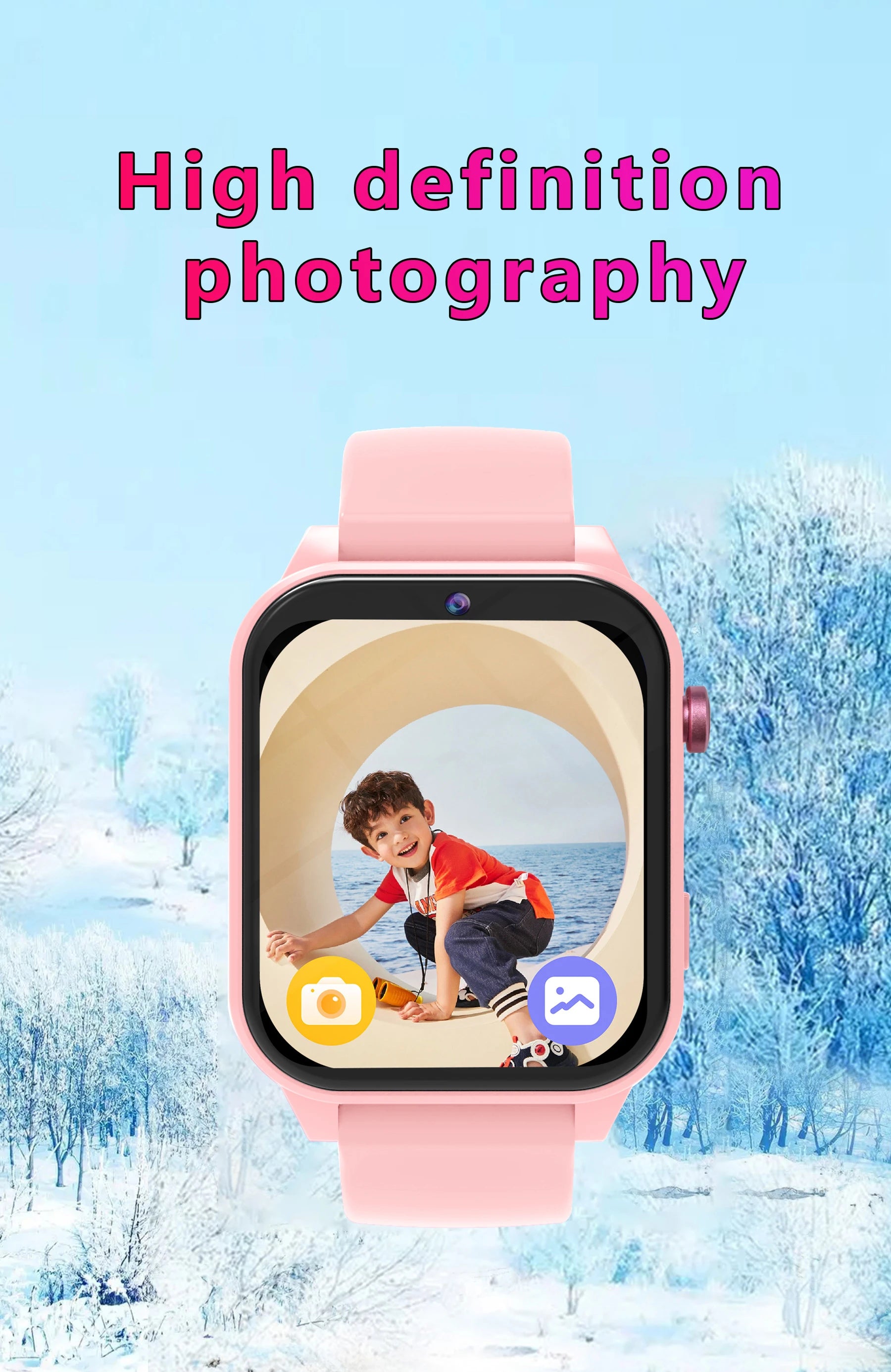 New Smart Watch For Children HD Touch Screen Camera 18 Games Sleep Monitoring Alarm Clock Calculator Birthday Gift Boy Girl