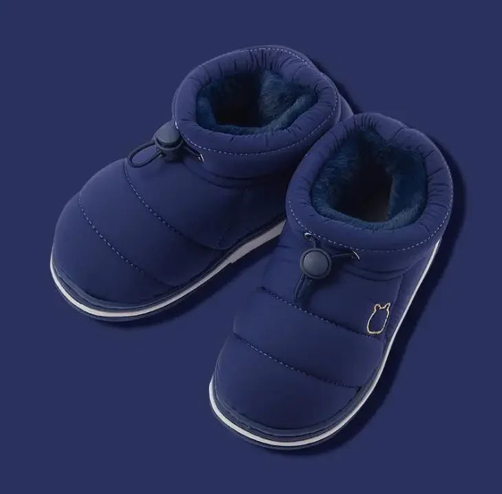 Kids Children Boys Girls Winter Slippers Non-slip Snow Boots Home Indoors Shoes Warm Child Baby Bedroom Shoes Slippers