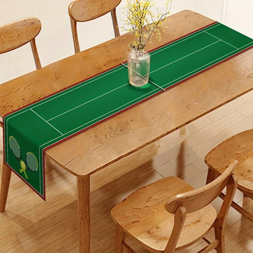 1 Piece Tennis Court Table Runner for Farmers, Indoor, Kitchen, Anniversary, Table Decoration, Parties and Wedding Decorations, Household Items