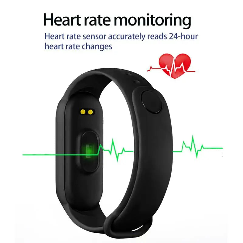 Smart Bracelet Multi-Function Heart Rate Blood Pressure Monitor Step Music Sleep Monitoring M6 Smart Fitness Sports Watch