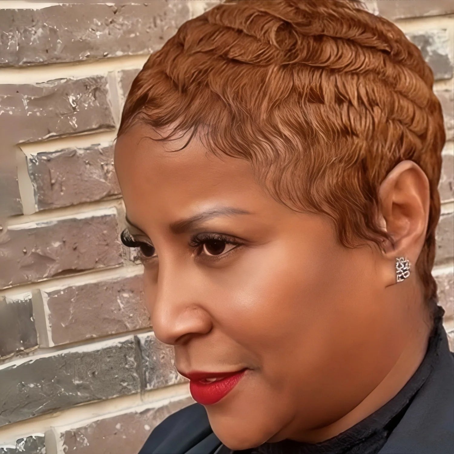 Short Layered Pixie Cut Wig For Black Women Full Machine Made Brazilian Human Hair Wigs