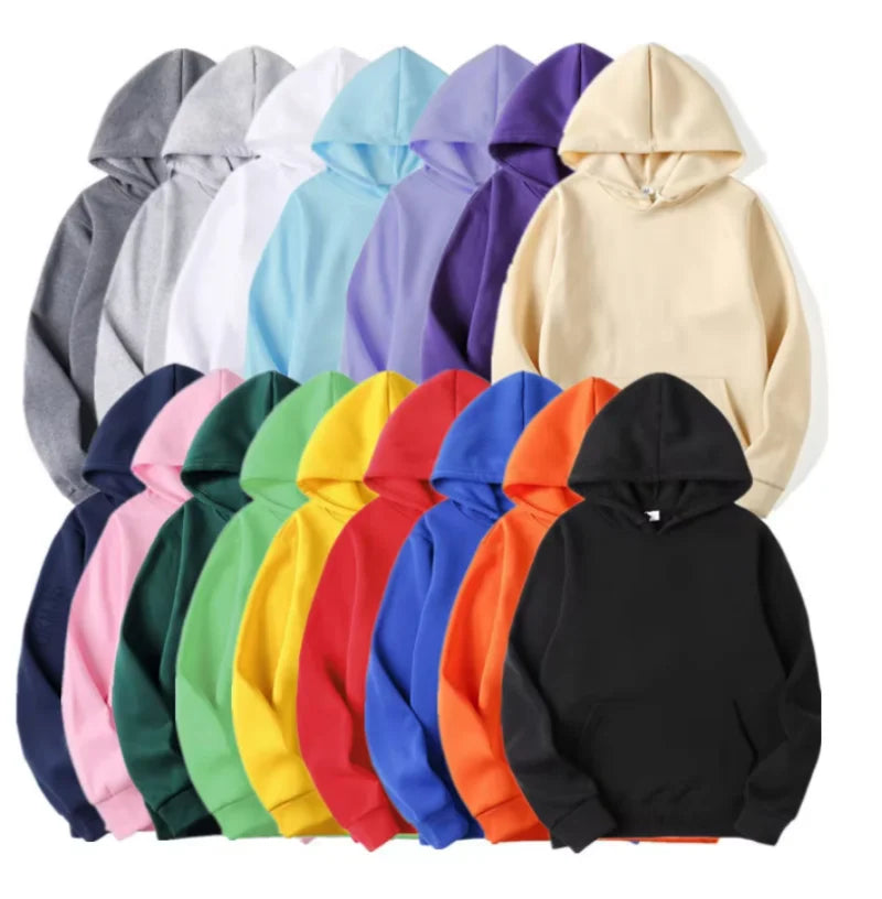 Fashion Men's Women's Hoodies Spring Autumn Winter Casual Hoodies Sweatshirts Men Tops Solid Color Hoodie Sweatshirt Male