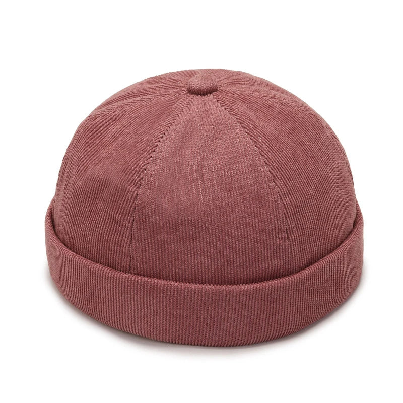 Vintage Palm Embroidery Beanie Hats Men's Docker Cap Spring Landlord Hat Unisex Hip Hop Brimless Hat Adjustable Bonnet Beanies