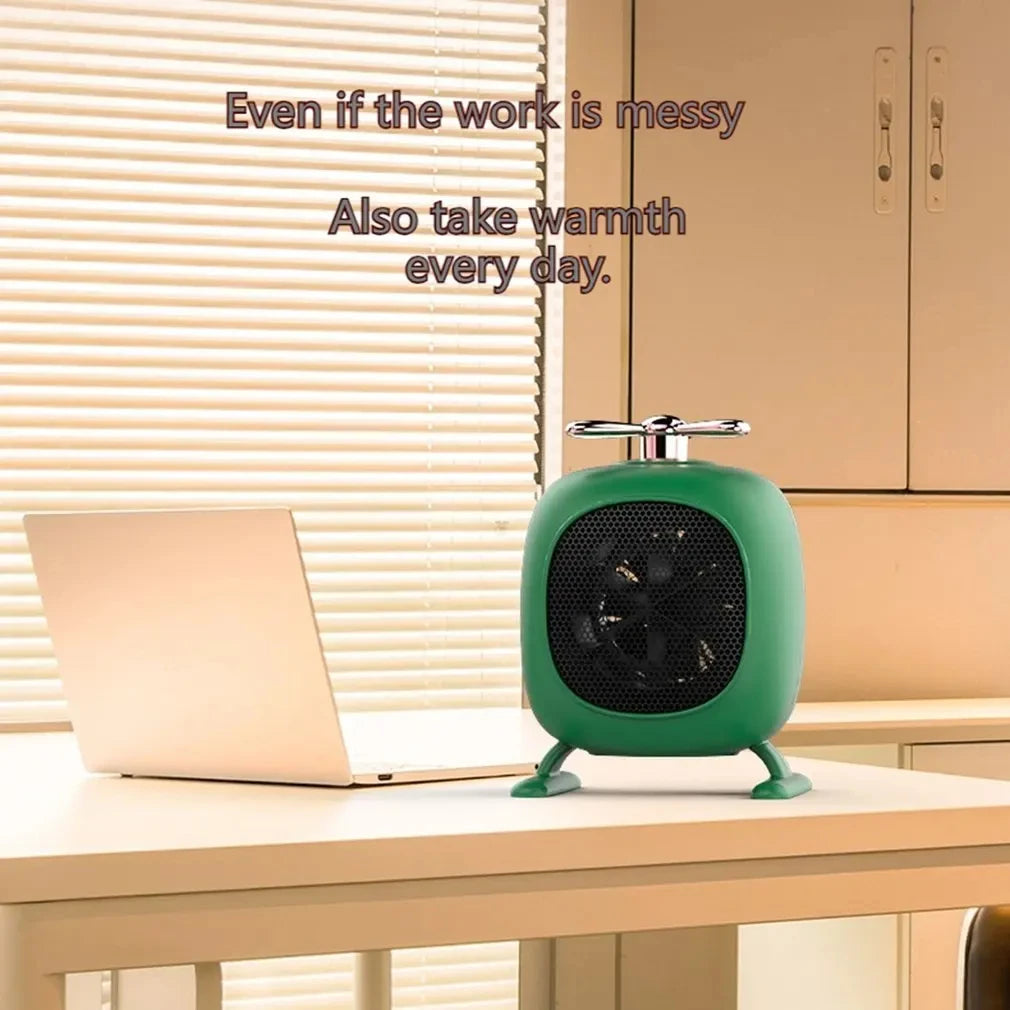 500W bærbar liten romvarmer – Rask oppvarming av skrivebordsvarmervifte