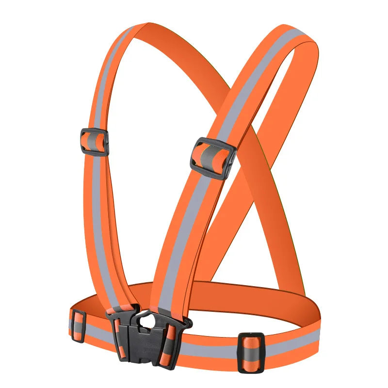 2/1PC Outdoor Night Walking Safety Vests Highlight Adjustable Lightweight Reflective Vest Biking Safety Strap Waterproof Running