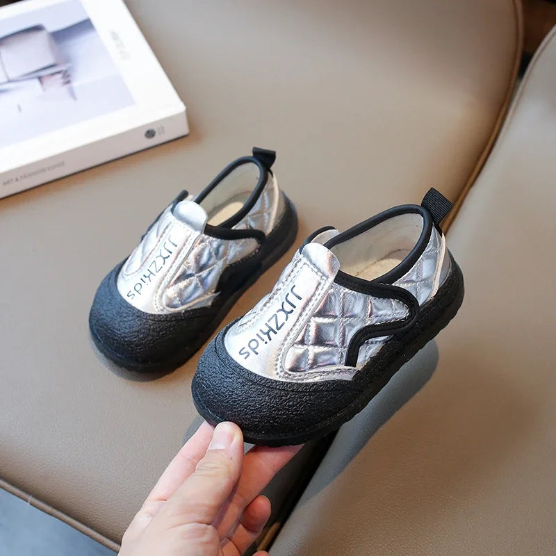 Kids Fashion Cotton Shoes Outdoor Flats Versatile Winter Children's Shoes for Boys Girls Causal Non-slip Toddlers Walking Shoes