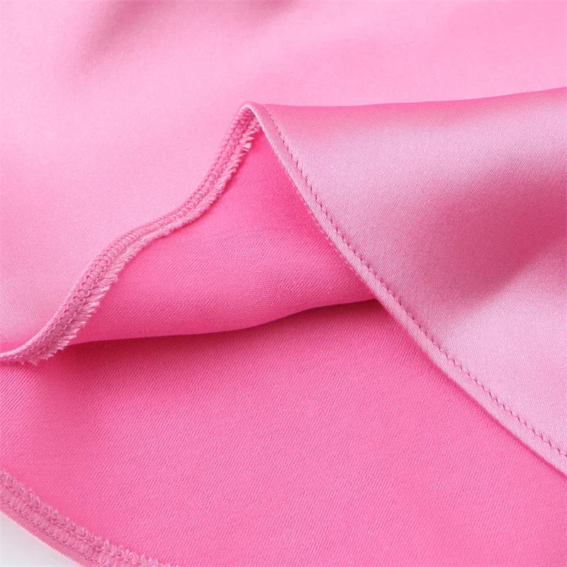women's clothing summer new beach style fashion temperament elegant satin texture ruffled sling midi dress 3573/331