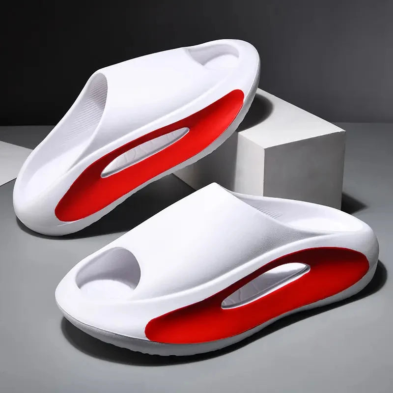 Men Slippers New Slides with a Sense High Aesthetic Value External Wear Anti Slip Thick Bottom, Beach Cool Slippers for Men