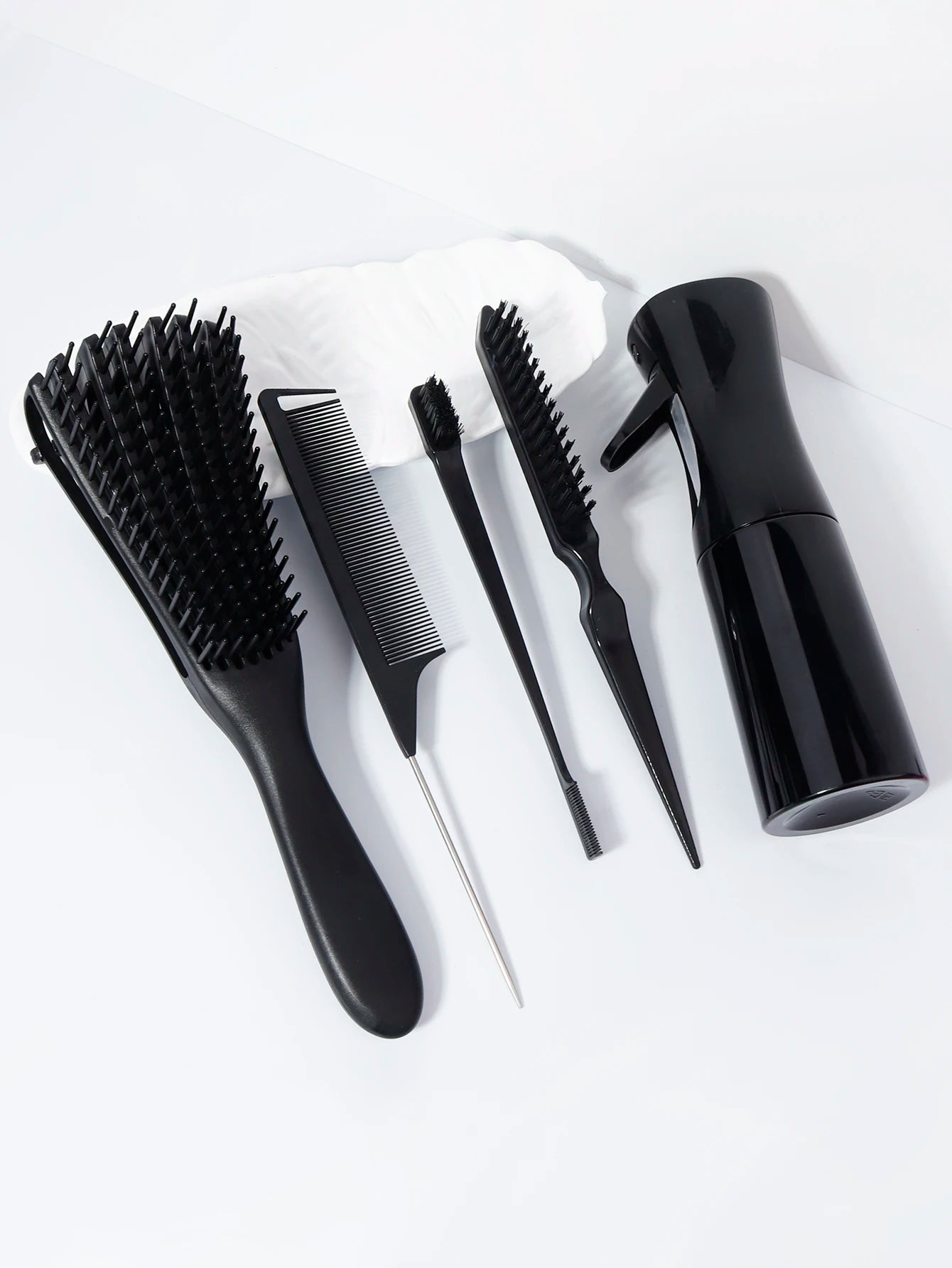 5pcs/set Detangling Hair Brush curly hair Bursh Calp Massage Brushes Easy To Clean Hairbrush Detangler Hair Care Styling Tools