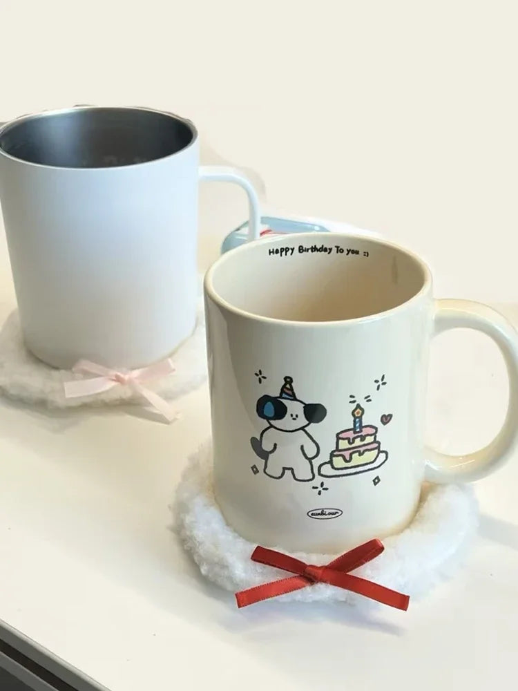 Dessous de verre style coréen fait main en coton à carreaux, coussin isolant, set de table, décoration de la maison, accessoire de cuisine