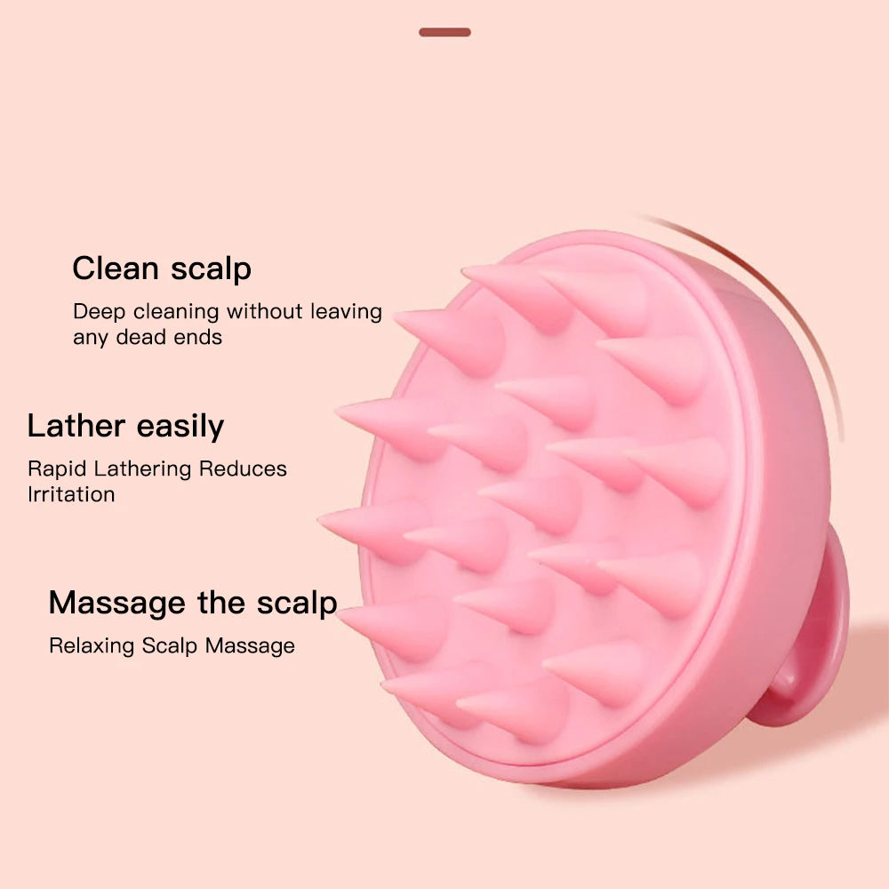Cepillo de masaje de silicona para cuero cabelludo, peine para lavado de cabello, masajeador suave para el crecimiento del cabello, cepillo de champú, peine de ducha, cuidado capilar