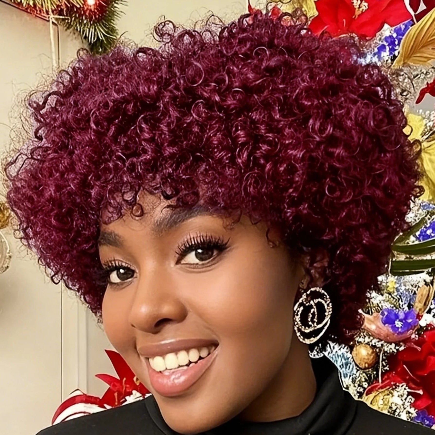 Afro Curly Human Hair Wig