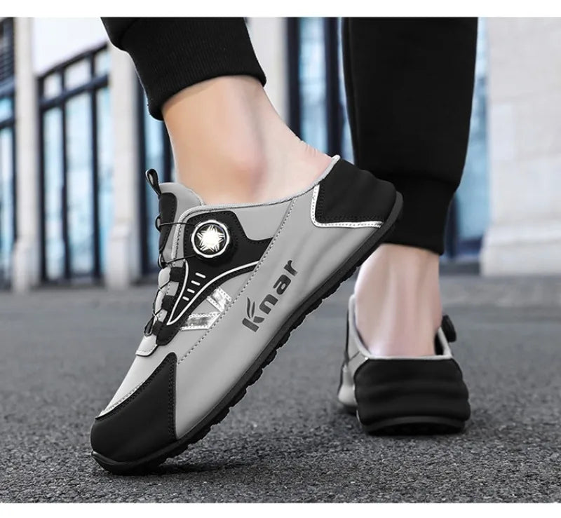 Zapatos de Hombre Moda Verano Suela Blanda Medias Pantuflas Casuales Versátiles Zapatos de Hombre de Moda Tendencia Zapatos Baotou para Exteriores