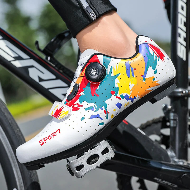 Cycling Sneaker Men Sport Road Bike Boots Flat Racing Speed Sneakers Bicycle Footwear Pedal Cycling Shoes