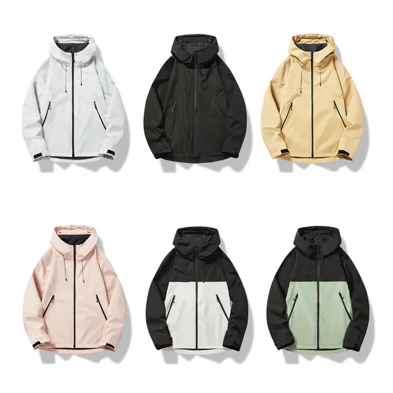 Men Jackets Hooded Sports Outdoor Jacket Man Waterproof Breathable Couple Sportswear Unisex Hiking Coats Outwear Men's Clothing