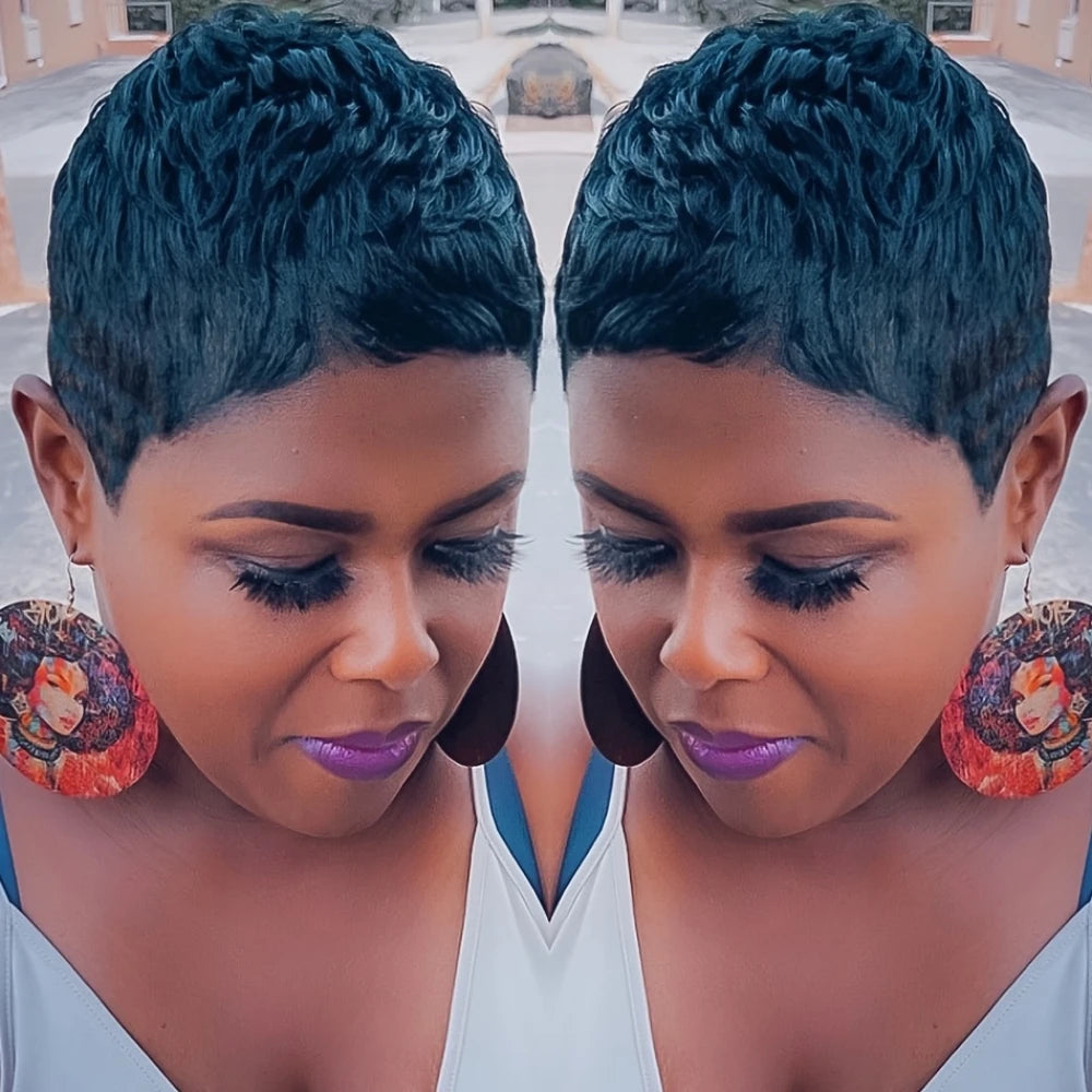 Curly Wave Pixie Wig (4")