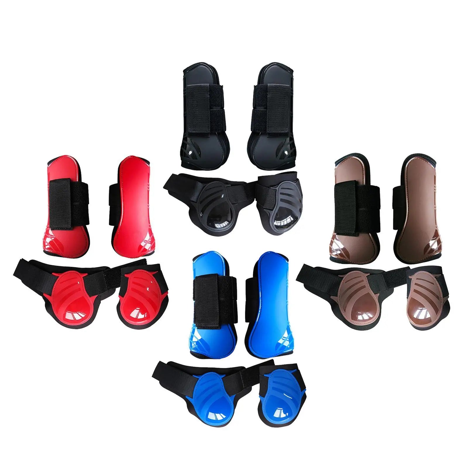 Protège-tendons pour chevaux (lot de 4) Protection des jambes pour chevaux de saut d'obstacles