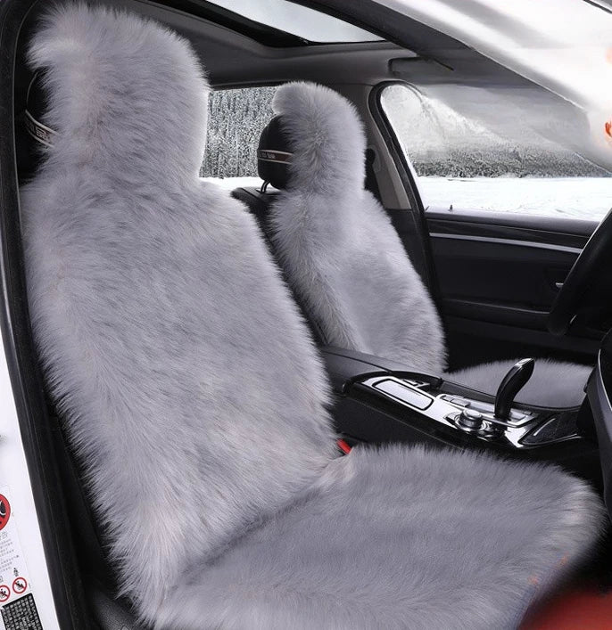 Plush Faux Sheepskin Car Seat Cover