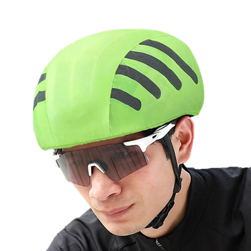 Cyclings Bicycles Helmets Rain Cover with Reflectives Strips Waterproofs Windproofs Bicycles Helmets Cover Cyclings Ride Gear