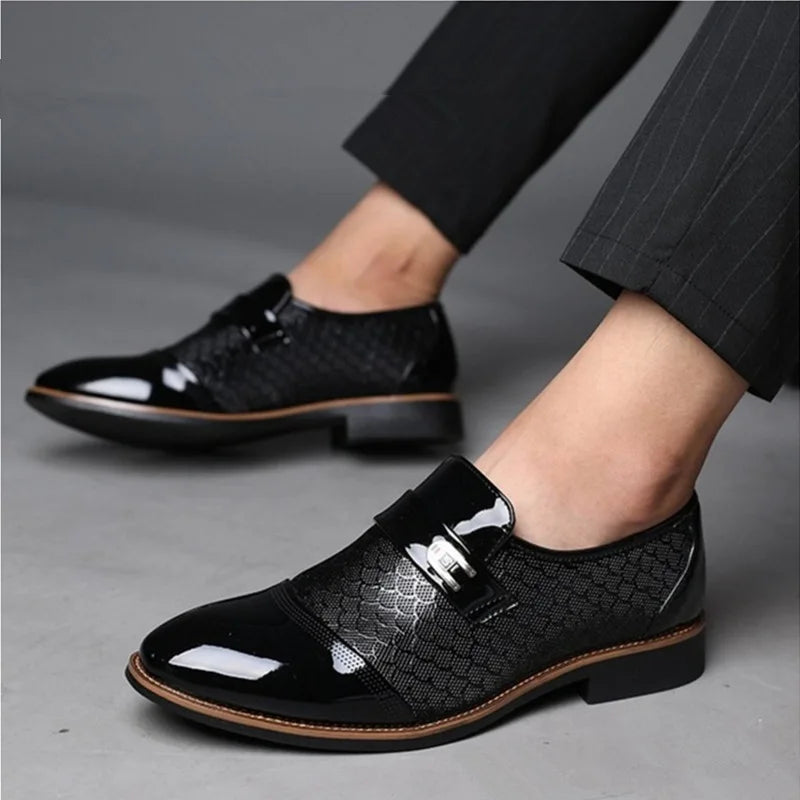 Mocasines Formales Negros Italianos – Elegantes, Estilizados y Perfectos para Bodas o Negocios