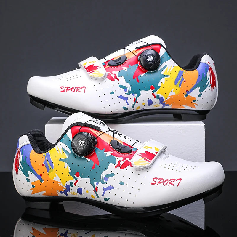 Cycling Sneaker Men Sport Road Bike Boots Flat Racing Speed Sneakers Bicycle Footwear Pedal Cycling Shoes