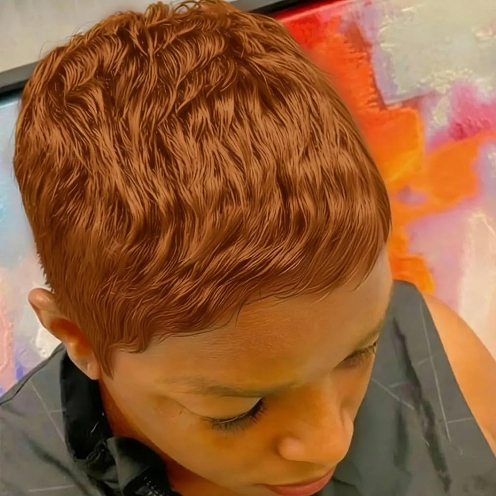 Short Pixie Human Hair Wig