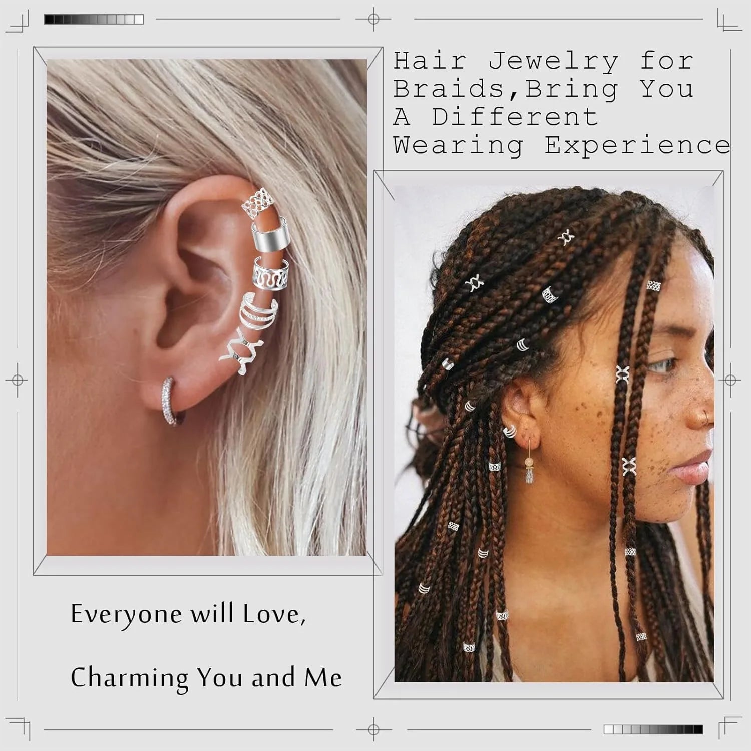 Set de Joyas para Trenzas (50 Piezas)