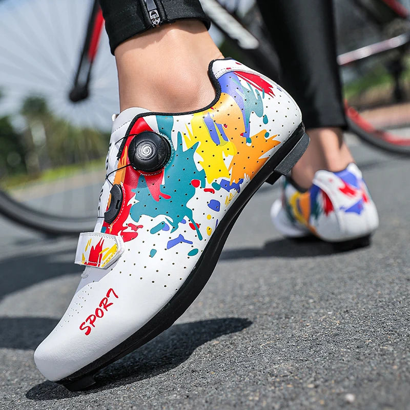 Cycling Sneaker Men Sport Road Bike Boots Flat Racing Speed Sneakers Bicycle Footwear Pedal Cycling Shoes