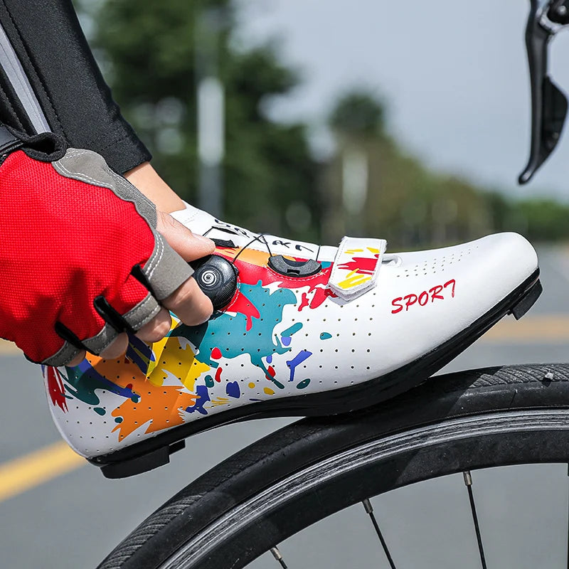 Cycling Sneaker Men Sport Road Bike Boots Flat Racing Speed Sneakers Bicycle Footwear Pedal Cycling Shoes