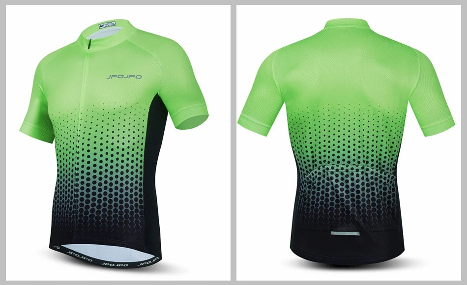 Maillot de Ciclismo para Hombre, Bicicleta de Montaña, Carretera, MTB, Camiseta de Verano, Ropa de Ciclismo de Carreras, Uniforme, Chaquetas, Blanco y Rojo