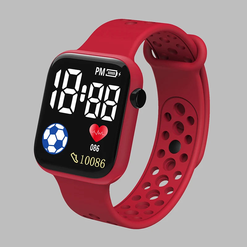 LED Digital Watch For Kids Boys Sports Waterproof Watches Girls Silicone Digital Watch Casual Childrens Electronic Reloj