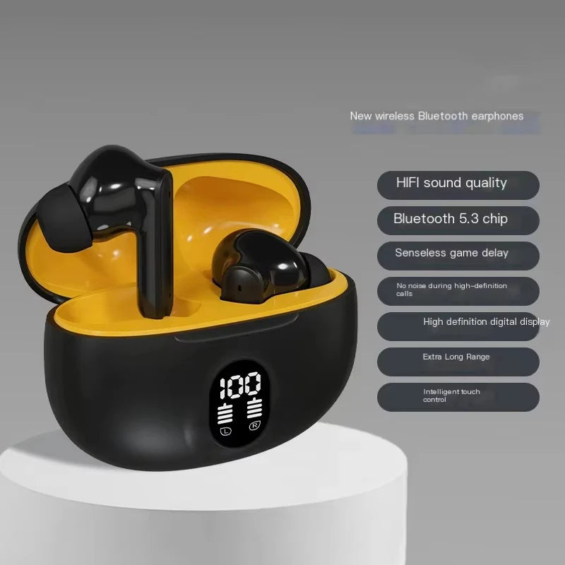 Bluetooth 5.3 Headphones Wireless Earphones in-ear Noise Reduction Earbuds LED Display HiFi Stereo Headsets for Xiaomi iPhone
