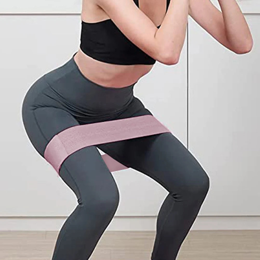 Hip Resistance Bands Thick Fabric Glute Thigh Elastic Bands Anti-Slip Stretch Fitness Strips for Home Gym Yoga Workout Equipment