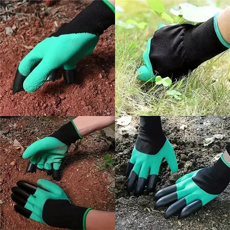 Clawed gardening gloves, used for digging, planting flowers and vegetables, hand washed outdoor gardening tools