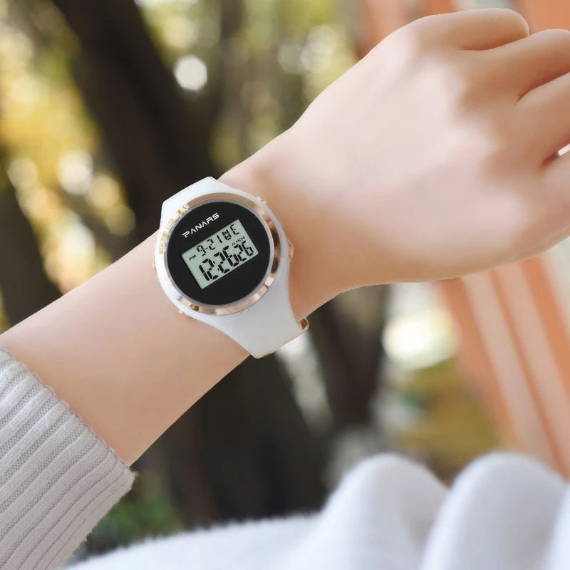 SYNOKE Women's Watch Digital Women Dress 50M Waterproof Stopwatch Sports Luminous Multifunction LED Electronic Wrist Watch Lady