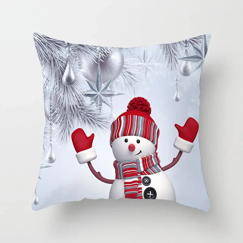 Merry Christmas Cushion Cover Christmas Decorations for Home 2021 Cristmas Ornament Noel Xmas Decor Navidad Happy New Year Gifts