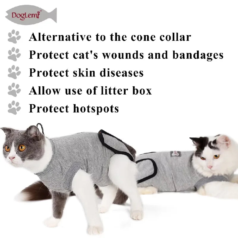 Cat Anti-licking Sterilization Clothes Cat Neutering Surgery Recovery Suit Cat Weaning Breathable Puppy Anti-scratch Body Vest