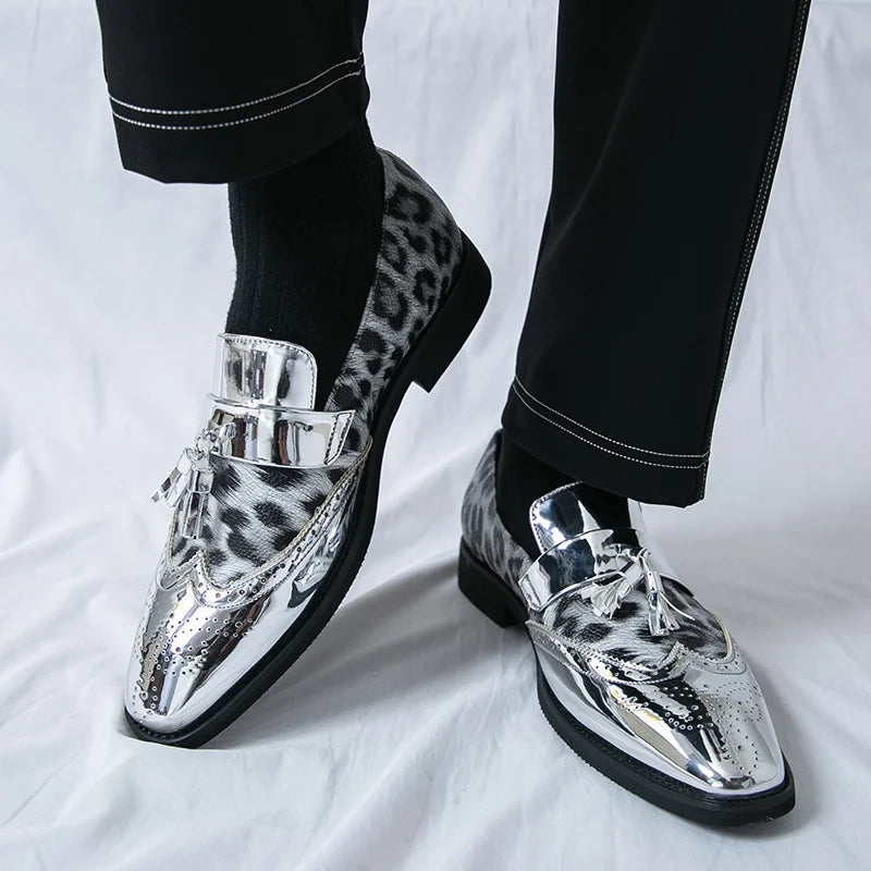 Zapatos de vestir para hombre con estampado de leopardo – Atrevidos, lujosos y hechos para destacar