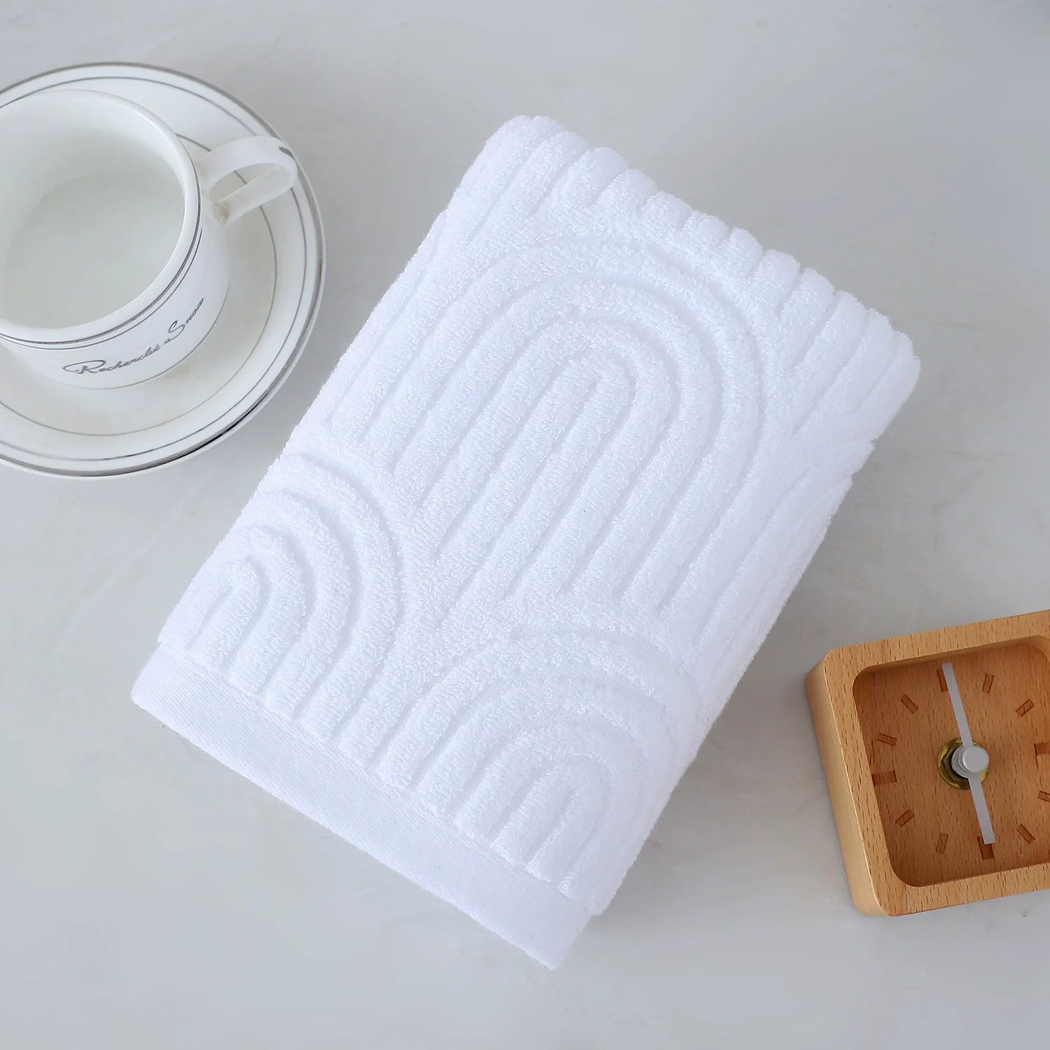 Toallas de mano con estampado a rayas 100% algodón, absorbentes, suaves, decorativas para baño