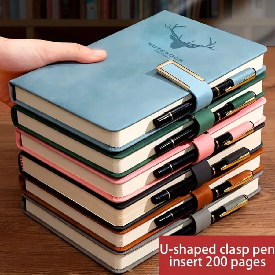 Personalized Vintage A5 Leather Notebook Soft Cover Ideal for Business Meetings College Life Journal Writing