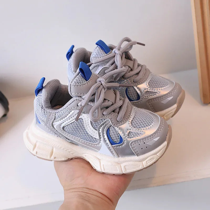 Kids Casual Running Shoes with Thick Soles Boys Girls Fashion Versatile Sports Shoes  New Children Mesh Breathable Sneakers
