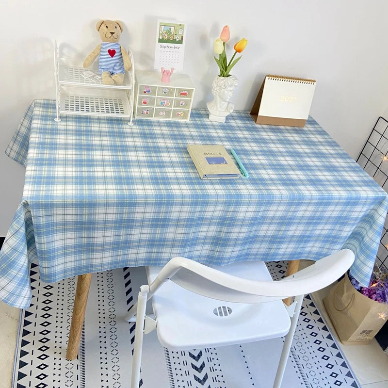 Mantel de tela escocesa, tapete de escritorio, mantel a prueba de polvo para mesa de comedor, protector de muebles, tapete de picnic, tapete para tocador